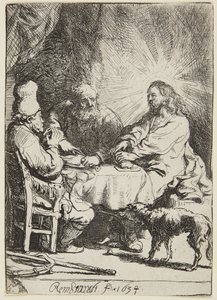 Jantar em Emaús (prato pequeno) de Rembrandt van Rijn