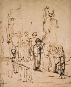 Susanna trouxe ao julgamento, século 17 de Rembrandt van Rijn