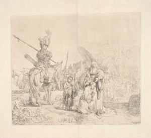 São Filipe, diácono, batiza um cortesão da rainha etíope Kandaki (o chamado «Batismo do Eunuco») de Rembrandt van Rijn
