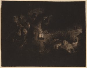 A Adoração dos Pastores: uma obra noturna de Rembrandt van Rijn