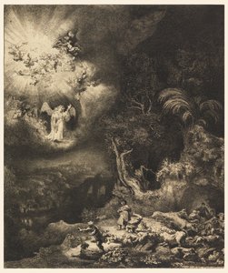 O Anjo Aparecendo aos Pastores de Rembrandt van Rijn