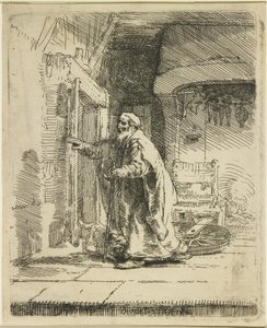 A cegueira de Tobit, 1651 de Rembrandt van Rijn