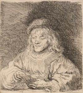 O jogador de cartas, 1641. de Rembrandt van Rijn