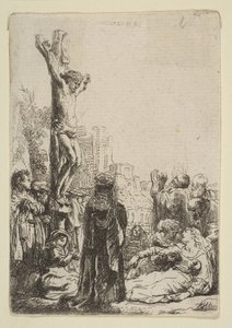 A Crucificação: Prato Pequeno, ca. 1635 de Rembrandt van Rijn