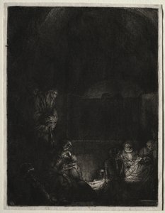 O enterro, c. 1654 de Rembrandt van Rijn