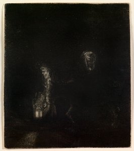 A Fuga para o Egito (uma peça noturna) de Rembrandt van Rijn