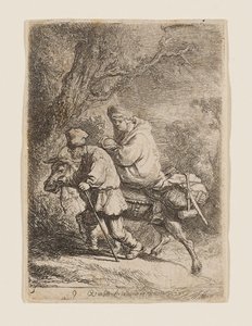 A Fuga para o Egito de Rembrandt van Rijn