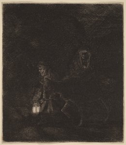A Fuga para o Egito de Rembrandt van Rijn