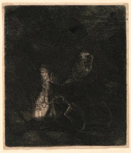 A Fuga para o Egito: Uma Peça Noturna de Rembrandt van Rijn