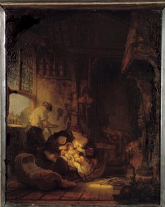 The Holy Family Painting by Harmenszoon van Rijn this Rembrandt (1606-1669) de Rembrandt van Rijn