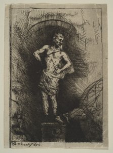 A imagem vista por Nabucodonosor, 1655. de Rembrandt van Rijn