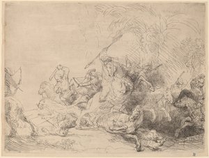 A grande caça ao leão de Rembrandt van Rijn