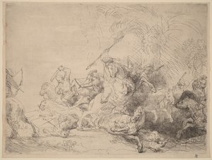 A Grande Caçada ao Leão de Rembrandt van Rijn