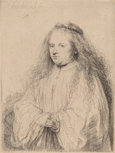 A pequena noiva judia (Saskia como Santa Catarina), 1638 de Rembrandt van Rijn
