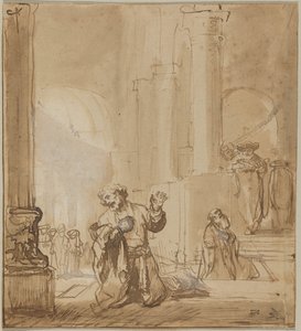 A parábola do publicano e do fariseu de Rembrandt van Rijn