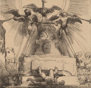 A Fênix ou a Estátua Derrubada, 1658. de Rembrandt van Rijn