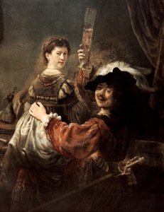 O Filho Pródigo na Taverna Rembrandt e Saskia, c1635. de Rembrandt van Rijn