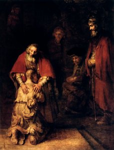 O Retorno do Filho Pródigo, c1668 de Rembrandt van Rijn
