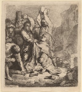 O apedrejamento de Santo Estêvão de Rembrandt van Rijn