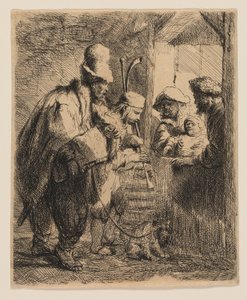 Os músicos passeando de Rembrandt van Rijn