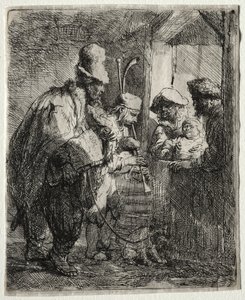Os músicos passeando de Rembrandt van Rijn