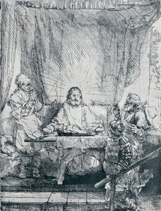 A Ceia em Emaús, 1654, 1903 de Rembrandt van Rijn