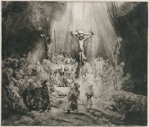 As Três Cruzes, c. 1653 de Rembrandt van Rijn