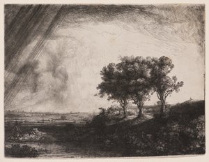 As três árvores de Rembrandt van Rijn