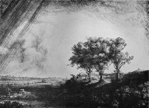 As Três Árvores, 1643 de Rembrandt van Rijn