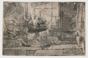 A Virgem e a Criança com o Gato e a Cobra
A Virgem e o Menino com o gato e a serpente de Rembrandt van Rijn
