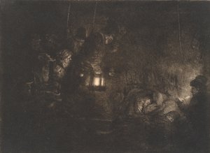 A adoração dos pastores: uma peça noturna de Rembrandt van Rijn