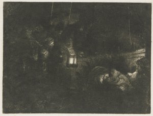 A adoração dos pastores: uma peça noturna de Rembrandt van Rijn