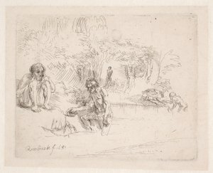 Os banhistas de Rembrandt van Rijn