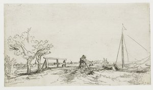 A ponte em Klein Kostverloren na Amstel de Rembrandt van Rijn