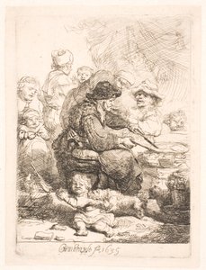 A mulher da panqueca de Rembrandt van Rijn