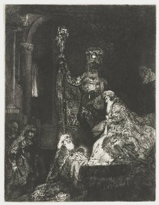 A apresentação no templo de uma forma sombria de Rembrandt van Rijn