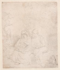 O resto do voo: ligeiramente marcado de Rembrandt van Rijn