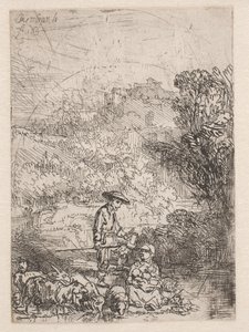 O pastor e a sua família de Rembrandt van Rijn