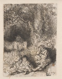 O pastor adormecido de Rembrandt van Rijn