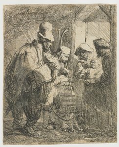 Os músicos ambulantes de Rembrandt van Rijn