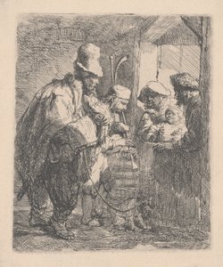Os músicos passeando de Rembrandt van Rijn