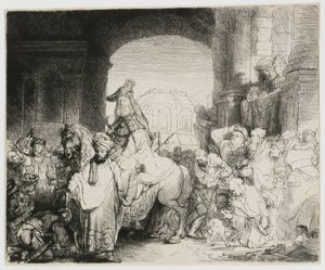 O triunfo de Mordecai de Rembrandt van Rijn