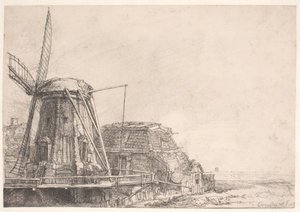 O moinho de vento de Rembrandt van Rijn