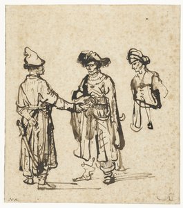 Três orientais a conversar de Rembrandt van Rijn