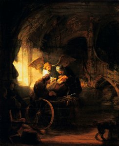 Tobias retorna à vista de seu pai, 1636 de Rembrandt van Rijn
