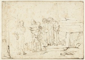 Tobias e o anjo despedem-se de Raguel de Rembrandt van Rijn