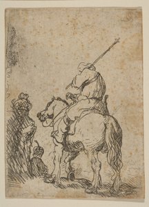 Soldado de turbante a cavalo, ca. 1629 de Rembrandt van Rijn