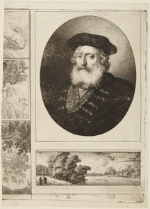 Velho com barrete de Rembrandt van Rijn
