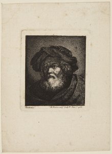 Velho com gorro de Rembrandt van Rijn