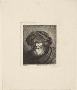 Velho com gorro de Rembrandt van Rijn